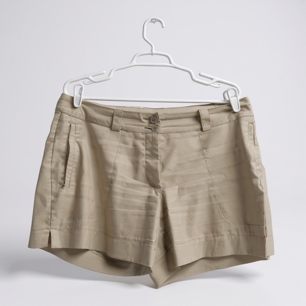 Nike Golf‎ Shorts Athletic Preppy Tan Khaki Zipper Pockets Size Medium M